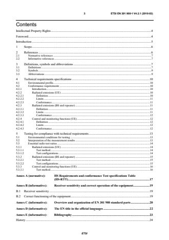 ETSI EN 301 908-1 V4.2.1 (2010-03) - Electromagnetic compatibility and Radio spectrum Matters (ERM); Base Stations (BS), Repeaters and User Equipment (UE) for IMT-2000 Third-Generation cellular networks; Part 1: Harmonized EN for IMT-2000, introduction and common requirements, covering the essential requirements of article 3.2 of the R&TTE Directive