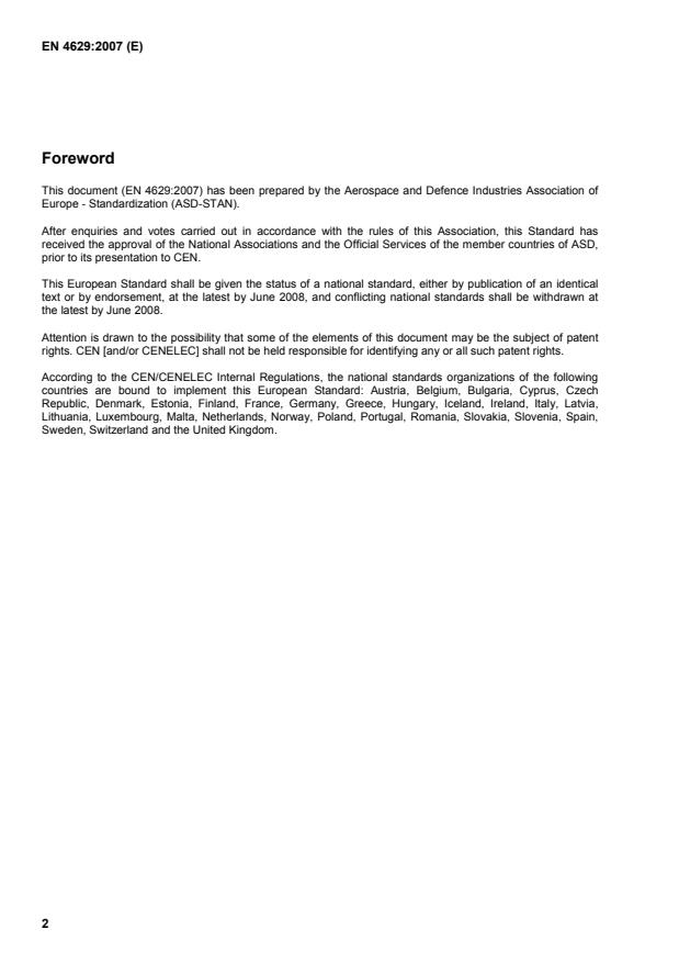 EN 4629:2007 EN 4629:2008 - Page 4 preview
