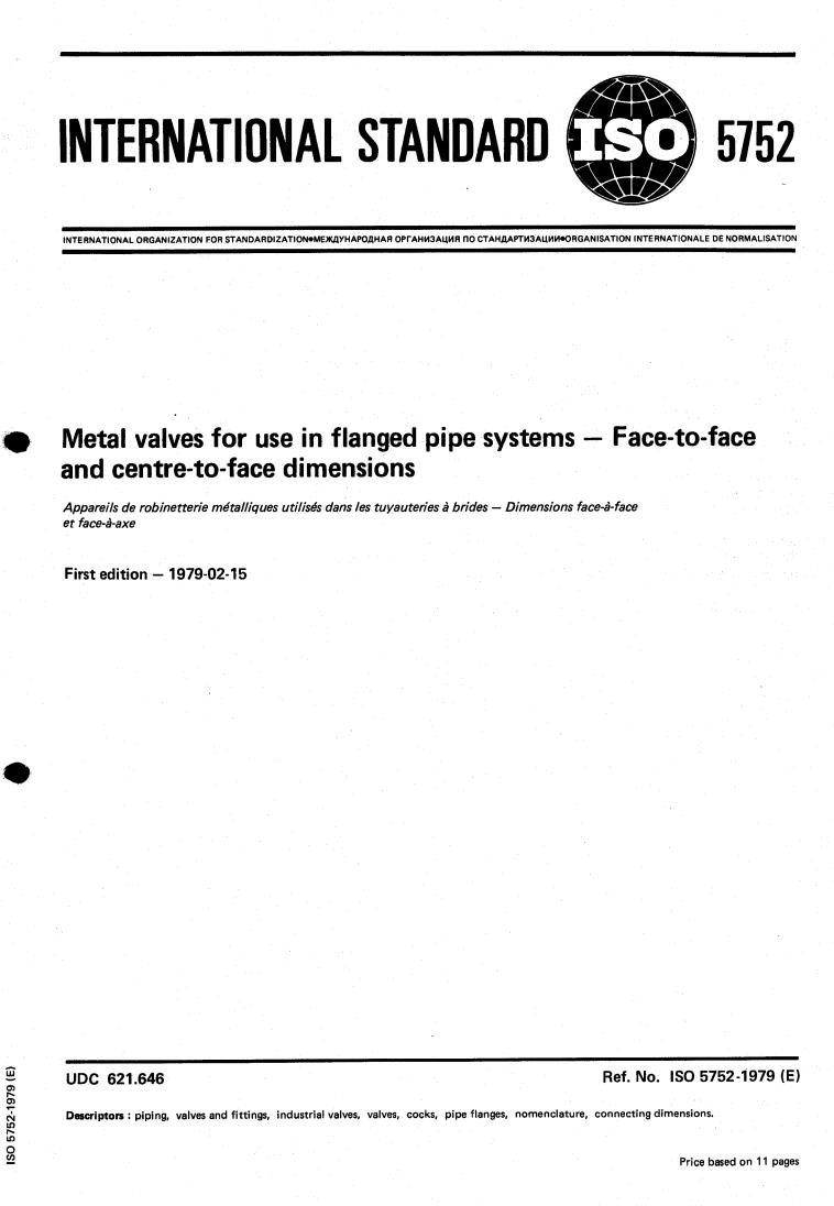 ISO 5752:1979 - Title missing - Legacy paper document
Released:1/1/1979