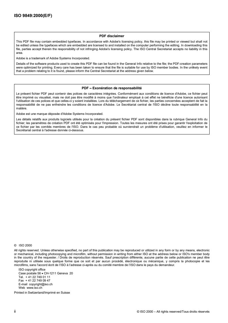 ISO 9849:2000 ISO 9849:2000 - Page 2 preview