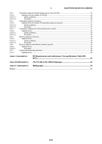 SIST EN 302 623 V1.1.1:2009 ETSI EN 302 623 V0.3.2 (2008-05) - Broadband Wireless Access Systems (BWA) in the 3 400 MHz to 3 800 MHz frequency band; Mobile Terminal Stations; Harmonized EN covering the essential requirements of article 3.2 of the R&TTE Directive - Page 4 preview