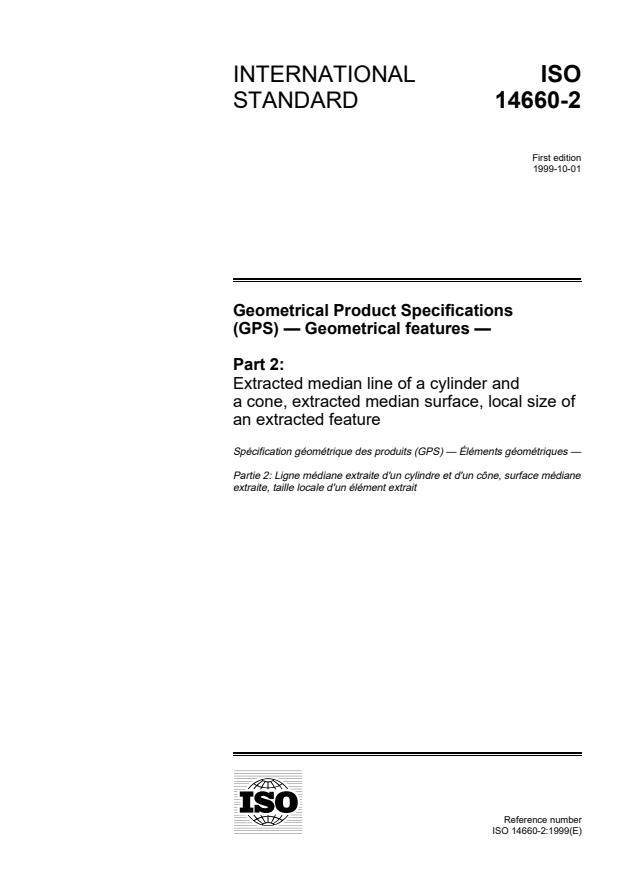 ISO 14660-2:1999 - Geometrical Product Specifications (GPS) -- Geometrical features