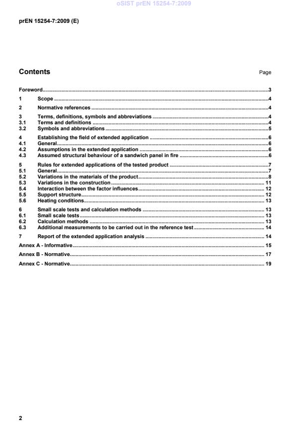 prEN 15254-7 prEN 15254-7:2009 - Page 4 preview