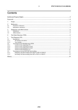 ETSI TS 186 012-2 V1.0.0 (2008-06) - Telecommunications and Internet converged Services and Protocols for Advanced Networking (TISPAN); PSTN/ISDN simulation services; Subaddressing (SUB); Part 2: Test Suite Structure and Test Purposes (TSS&TP)