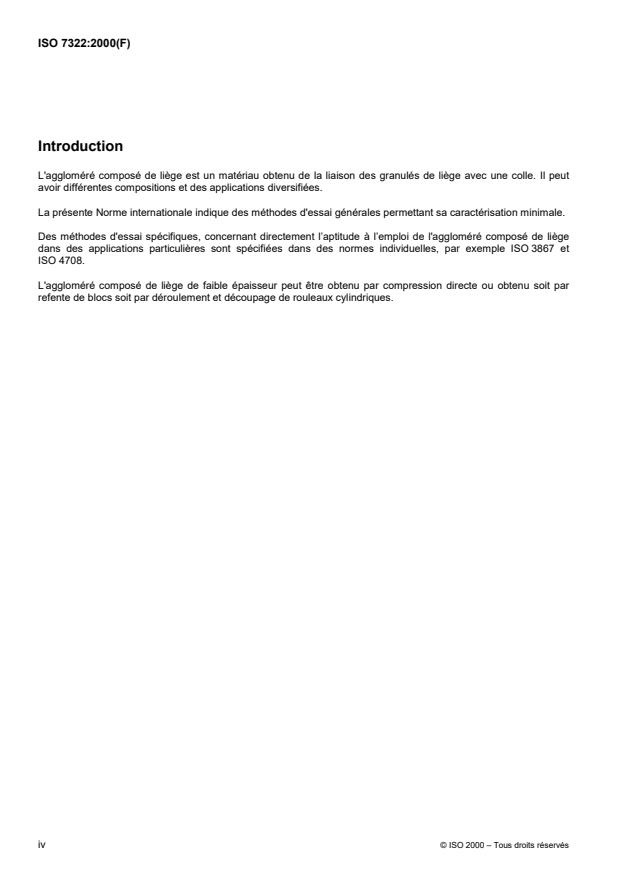 ISO 7322:2000 ISO 7322:2000 - Aggloméré composé de liege -- Méthodes d'essai - Page 4 preview