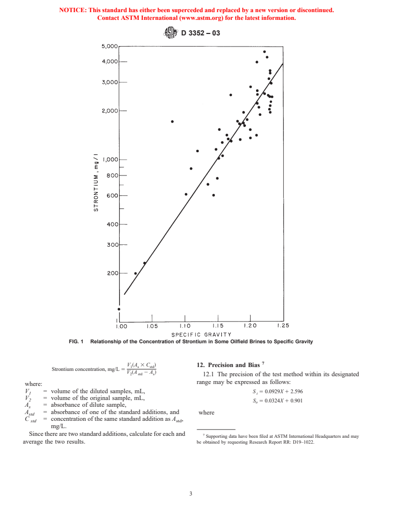 ASTM D3352-03 - Standard Test Method for Strontium Ion in Brackish Water, Seawater, and Brines