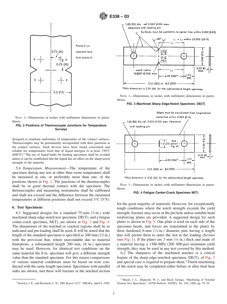 ASTM E338-03 - Standard Test Method of Sharp-Notch Tension Testing of High-Strength Sheet Materials (Withdrawn 2010)