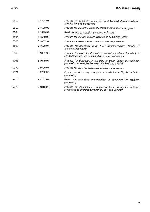 ISO 15565:1998 - Practice for use of a radiochromic liquid dosimetry system
