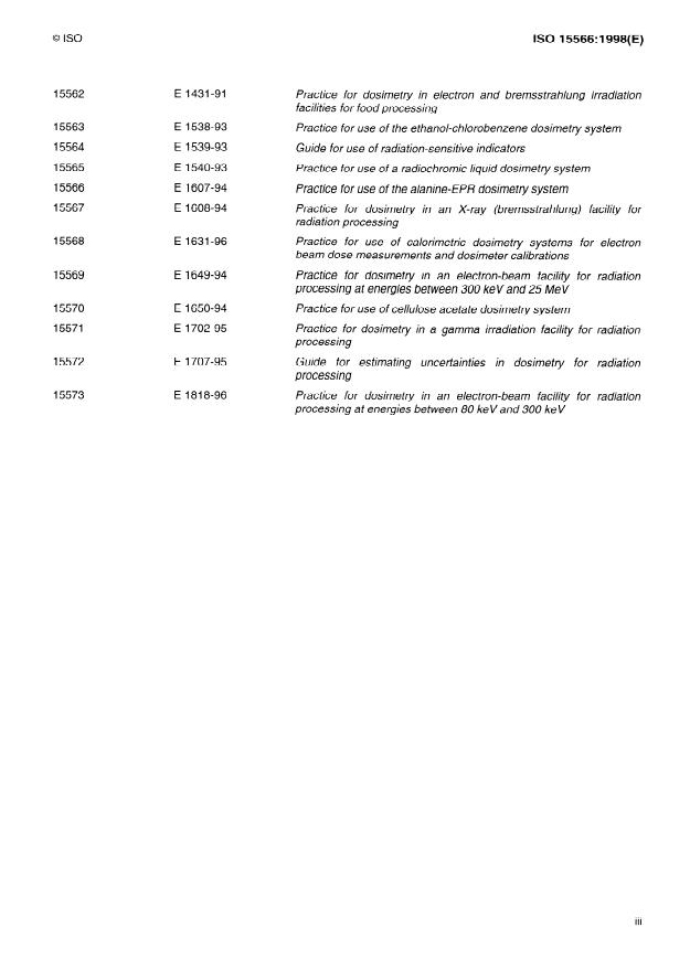 ISO 15566:1998 - Practice for use of the alanine-EPR dosimetriy system