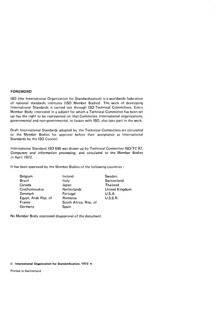 ISO 646:1973 - Title missing - Legacy paper document