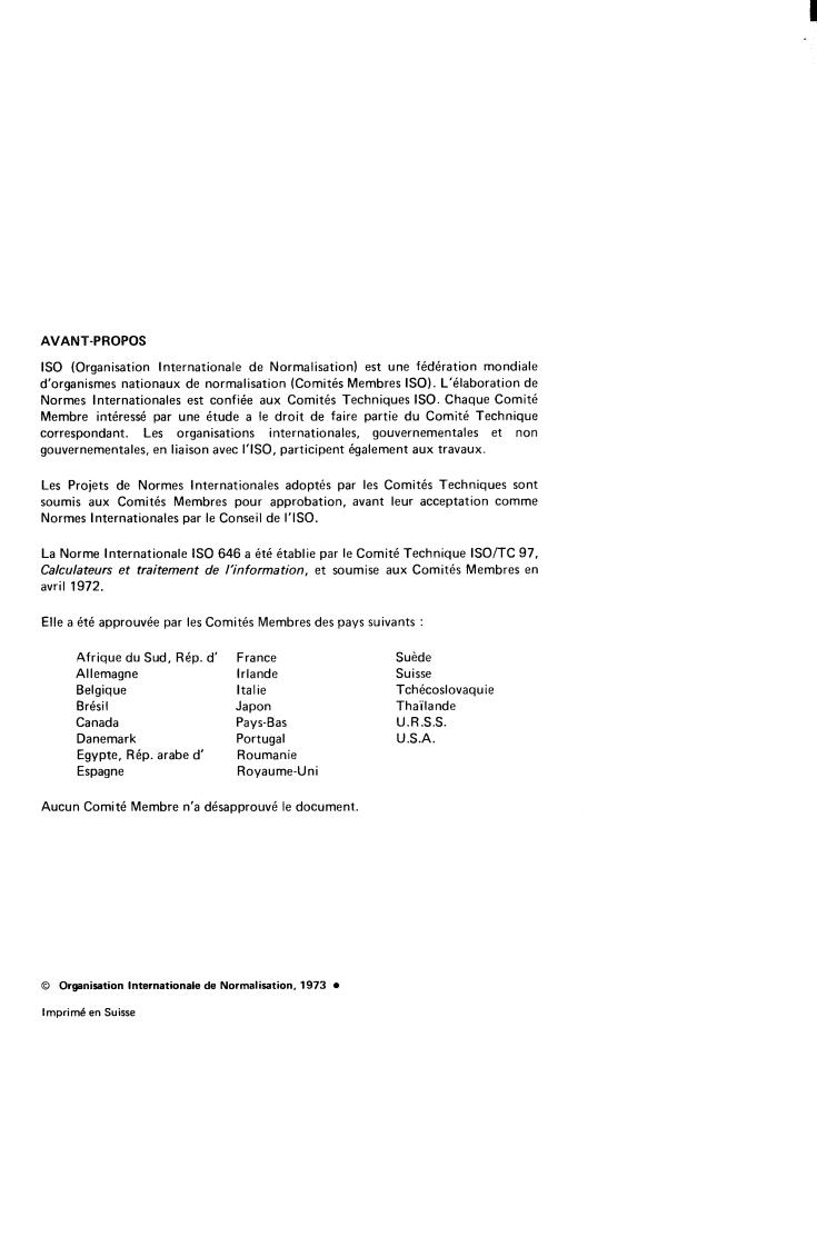 ISO 646:1973 - Title missing - Legacy paper document