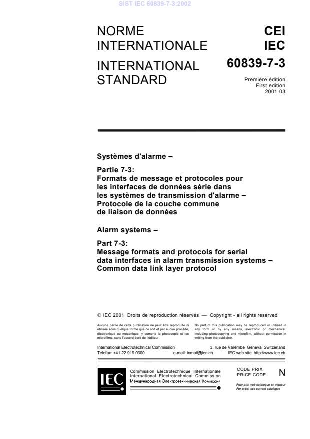 IEC 60839-7-3:2002