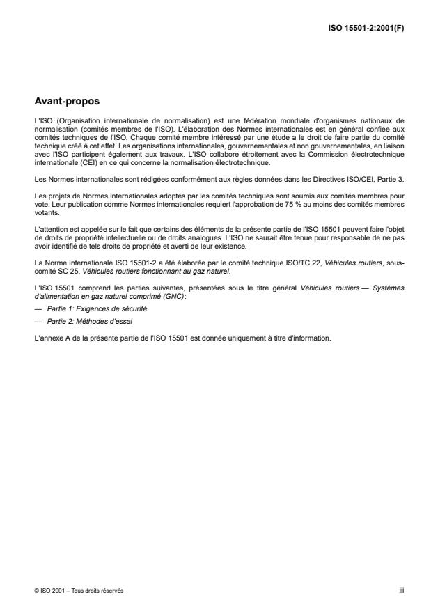 ISO 15501-2:2001 - Véhicules routiers -- Systemes d'alimentation en gaz naturel comprimé (GNC)