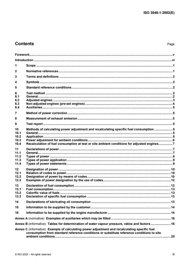 ISO 3046-1:2002 - Reciprocating internal combustion engines -- Performance