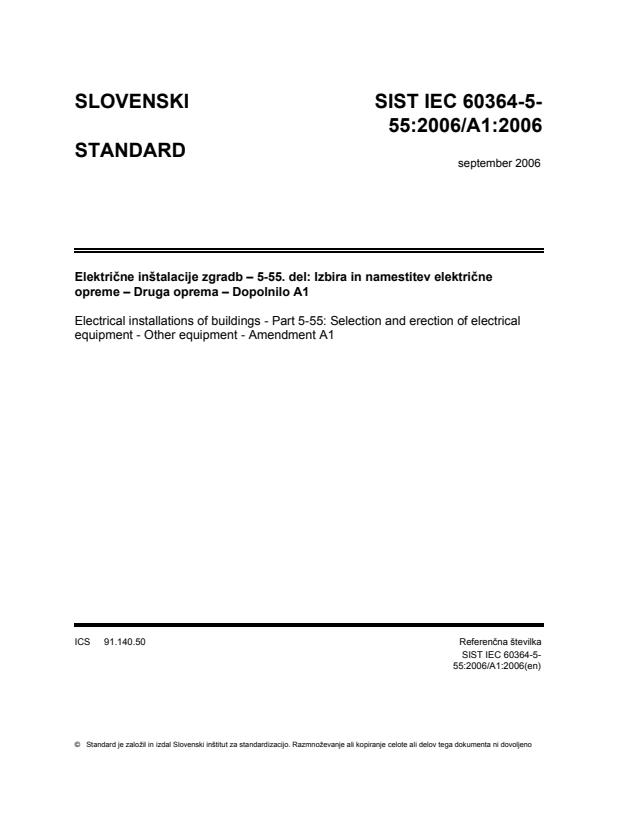 IEC 60364-5-55:2006/A1:2006