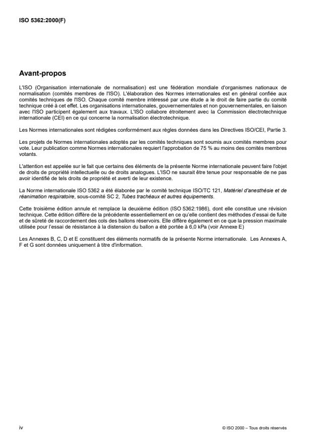ISO 5362:2000 ISO 5362:2000 - Ballons réservoirs d'anesthésie - Page 4 preview