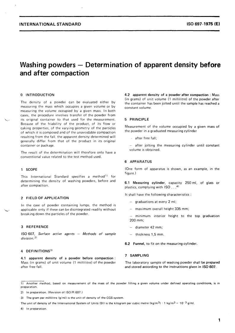 ISO 697:1975 - Title missing - Legacy paper document
Released:1/1/1975