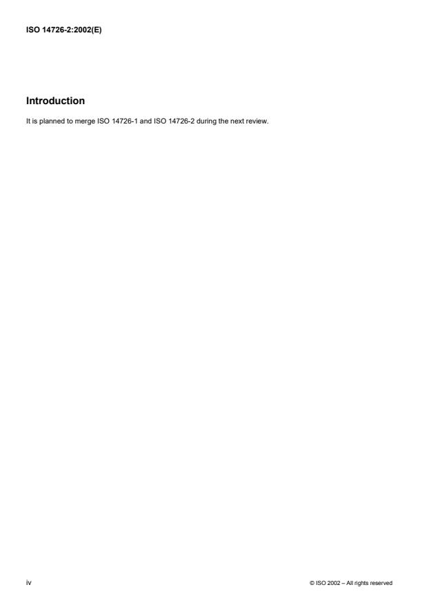 ISO 14726-2:2002 ISO 14726-2:2002 - Ships and marine technology -- Identification colours for the content of piping systems - Page 4 preview
