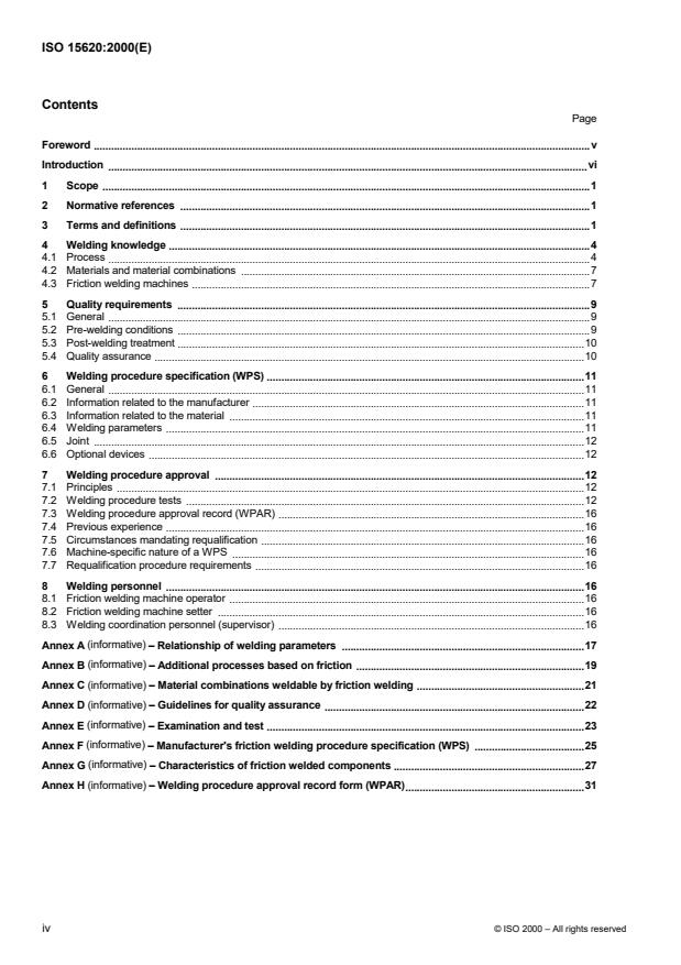 ISO 15620:2000 ISO 15620:2000 - Welding -- Friction welding of metallic materials - Page 4 preview
