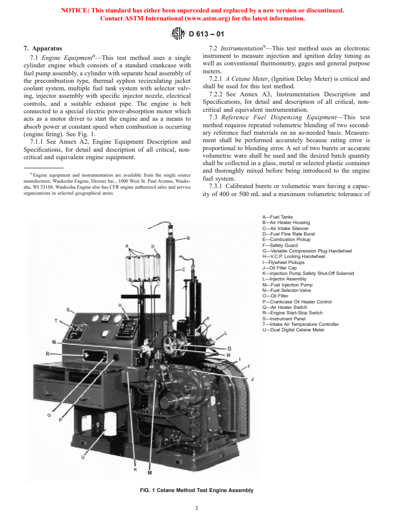 ASTM D613-01 - Standard Test Method for Cetane Number of Diesel Fuel Oil