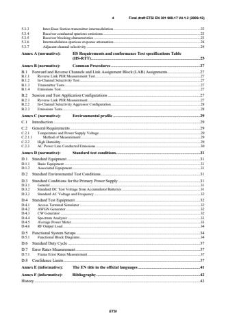 SIST EN 301 908-17 V4.2.1:2010 ETSI EN 301 908-17 V4.1.2 (2009-12) - Electromagnetic compatibility and Radio spectrum Matters (ERM); Base Stations (BS), Repeaters and User Equipment (UE) for IMT-2000 Third-Generation cellular networks; Part 17: Harmonized EN for IMT-2000, Evolved CDMA Multi-Carrier Ultra Mobile Broadband (UMB) (BS) covering the essential requirements of article 3.2 of the R&TTE Directive - Page 4 preview