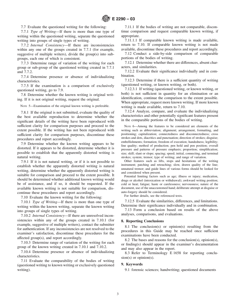 ASTM E2290-03 - Standard Guide for Examination of Handwritten Items