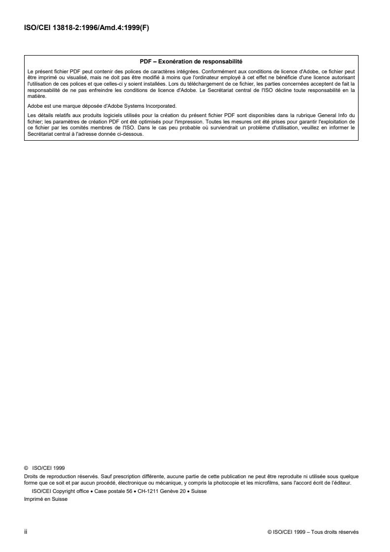 ISO/IEC 13818-2:1996/Amd 4:1999 ISO/IEC 13818-2:1996/Amd 4:1999 - Information technology — Generic coding of moving pictures and associated audio information: Video — Amendment 4
Released:9/16/1999 - Page 2 preview