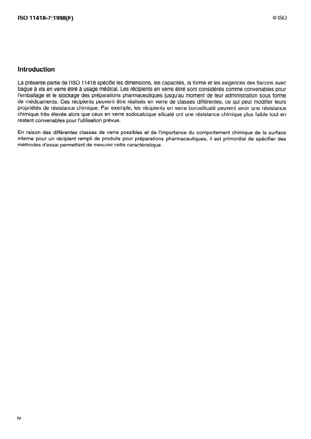ISO 11418-7:1998 ISO 11418-7:1998 - Récipients et accessoires pour préparations pharmaceutiques - Page 4 preview