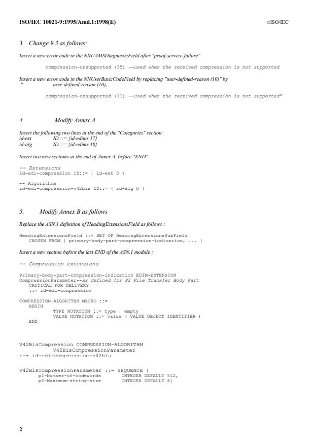 ISO/IEC 10021-9:1995/Amd 1:1998 ISO/IEC 10021-9:1995/Amd 1:1998 - Compression extension - Page 4 preview