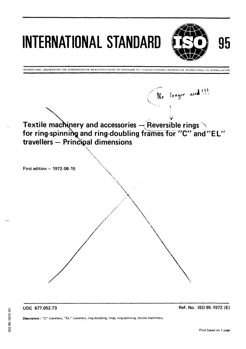 ISO 95:1972 - Title missing - Legacy paper document
Released:1/1/1972