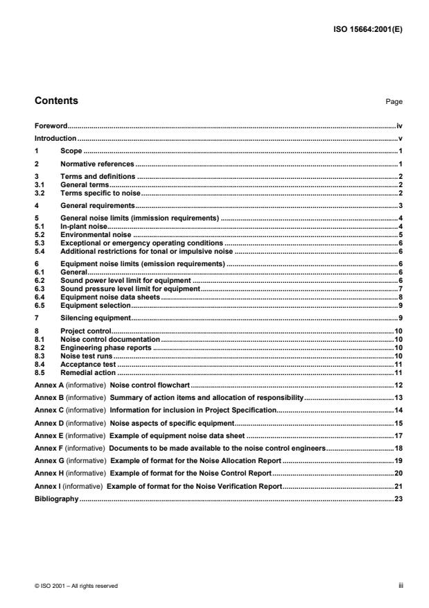 ISO 15664:2001 - Acoustics -- Noise control design procedures for open plant