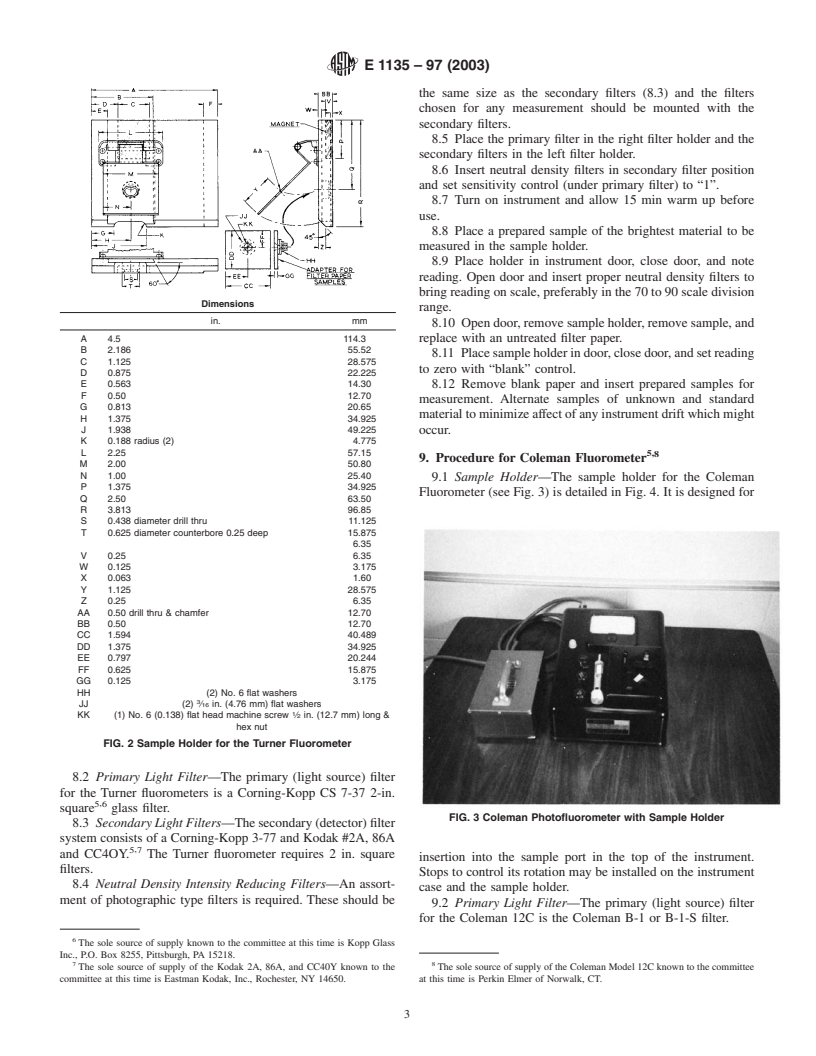 ASTM E1135-97(2003) - Standard Test Method for Comparing the Brightness of Fluorescent Penetrants