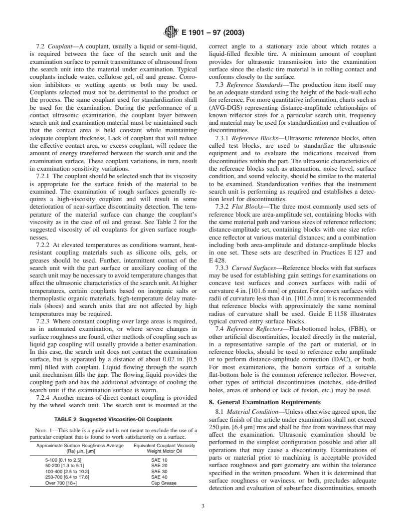 ASTM E1901-97(2003) - Standard Guide for Detection and Evaluation of Discontinuities by Contact Pulse-Echo Straight-Beam Ultrasonic Methods