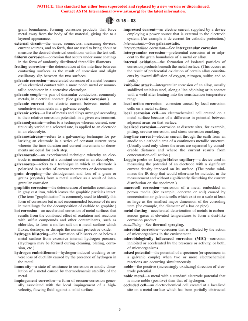 ASTM G15-03 - Standard Terminology Relating to Corrosion and Corrosion Testing