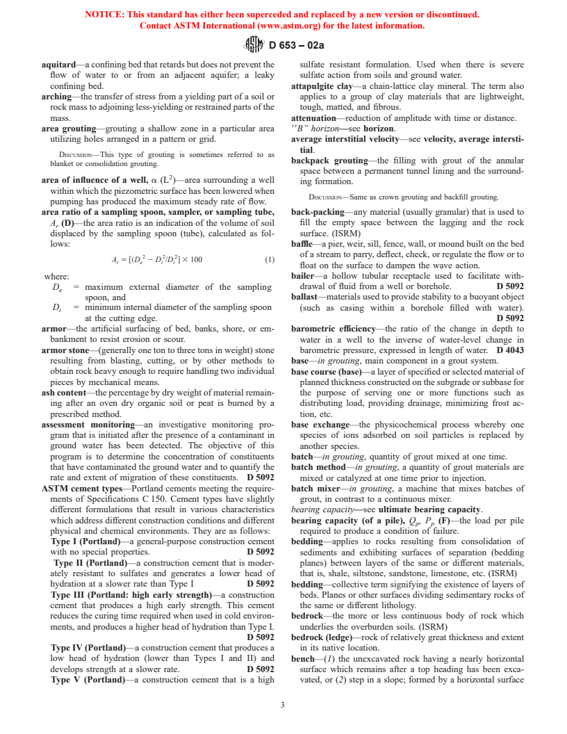ASTM D653-02a - Standard Terminology Relating to Soil, Rock, and Contained Fluids