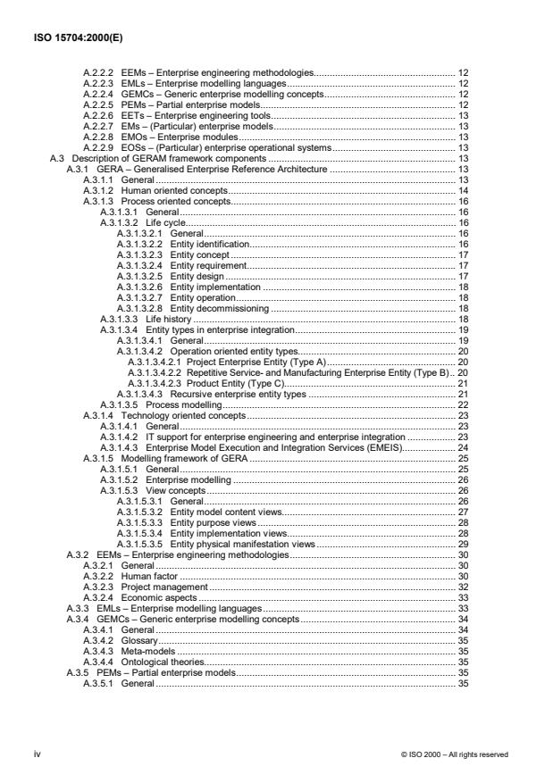 ISO 15704:2000 ISO 15704:2000 - Industrial automation systems -- Requirements for enterprise-reference architectures and methodologies - Page 4 preview