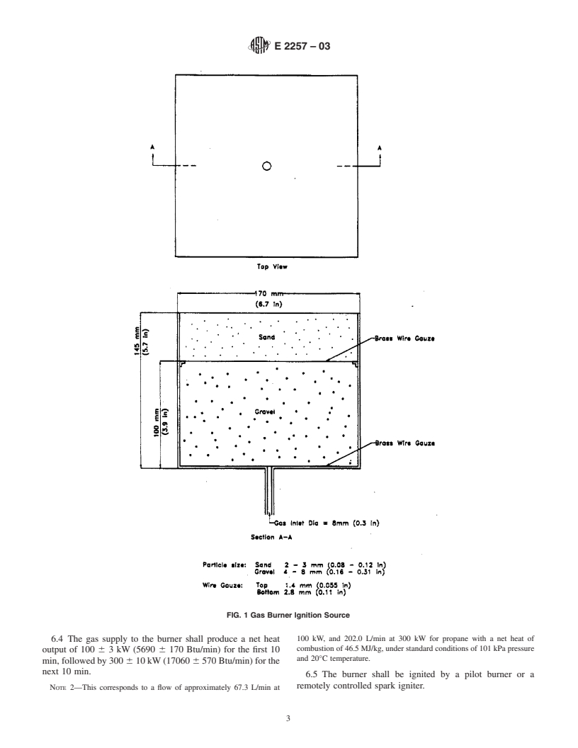 ASTM E2257-03 - Standard Test Method for Room Fire Test of Wall and Ceiling Materials and Assemblies
