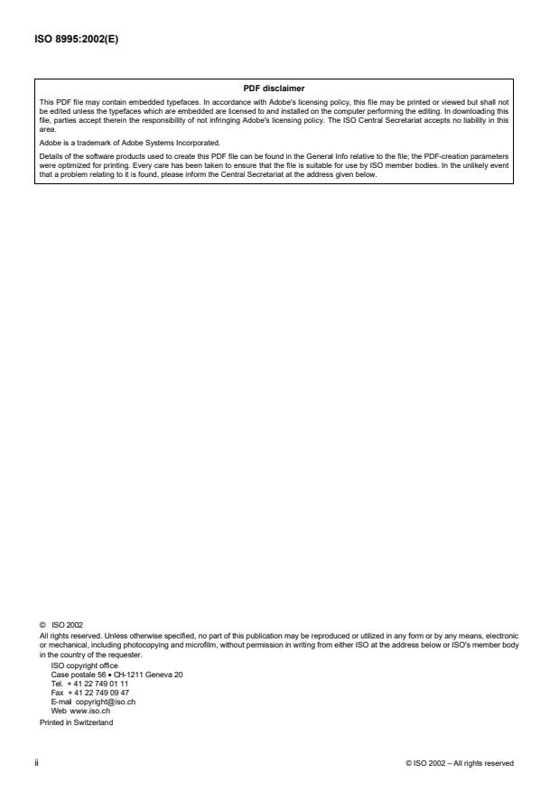 ISO 8995-1:2002 ISO 8995-1:2002 - Lighting of work places - Page 2 preview