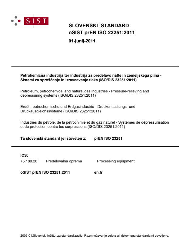 prEN ISO 23251:2011 - BARVE
