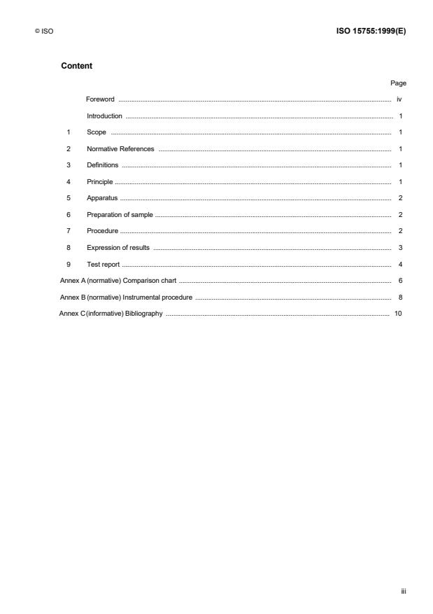 ISO 15755:1999 ISO 15755:1999 - Paper and board -- Estimation of contraries