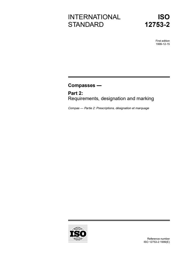 ISO 12753-2:1999 - Compasses