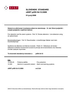 prEN 54-12:2009 - Page 1 preview