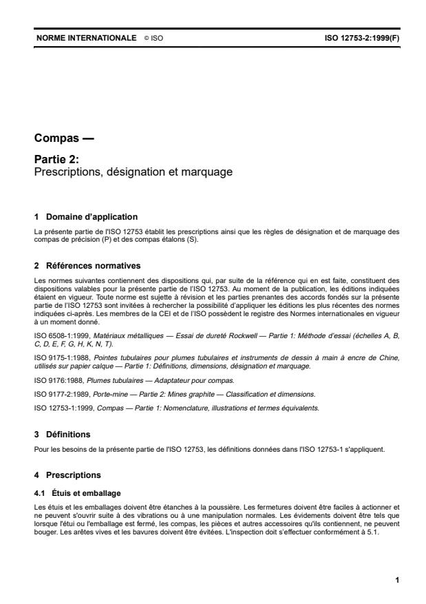 ISO 12753-2:1999 - Compas
