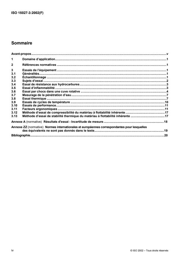 ISO 15027-3:2002 ISO 15027-3:2002 - Combinaisons de protection thermique en cas d'immersion - Page 4 preview