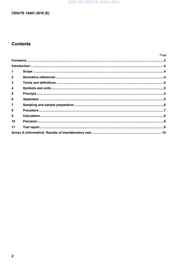 CEN/TS 15401:2010 TS CEN/TS 15401:2010 - Page 4 preview