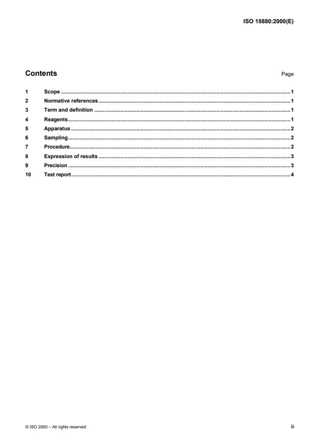 ISO 15880:2000 ISO 15880:2000 - Paints, varnishes and binders — Determination of MEQ value of water-based coating materials and binders
Released:11/2/2000 - Page 3 preview