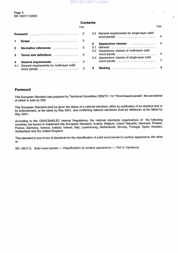 EN 13017-1:2000 EN 13017-1:2004 - Page 4 preview