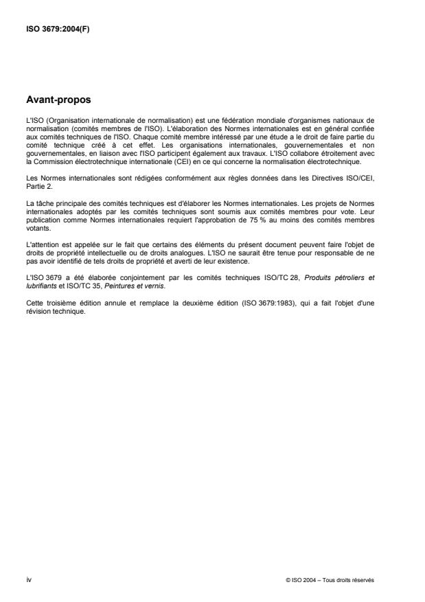 ISO 3679:2004 ISO 3679:2004 - Détermination du point d'éclair -- Méthode rapide a l'équilibre en vase clos - Page 4 preview