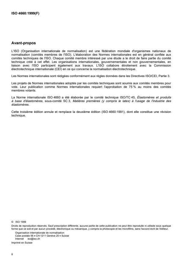 ISO 4660:1999 ISO 4660:1999 - Caoutchouc naturel brut -- Essai d'indice de couleur - Page 2 preview