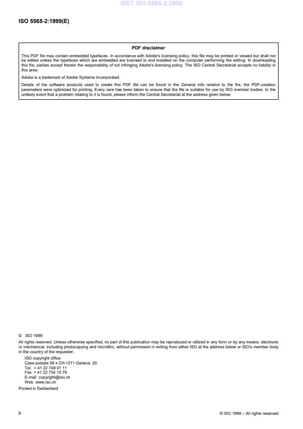 ISO 5565-2:1999 ISO 5565-2:2000 - Page 4 preview